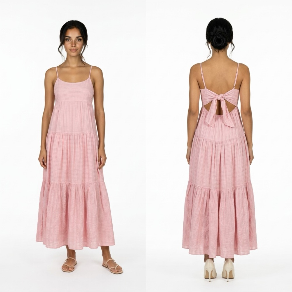 L*Space Pink Backless Maxi Dress Size Small